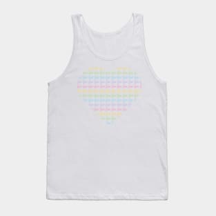 Heart with Loves in Rainbow Pastels Tank Top